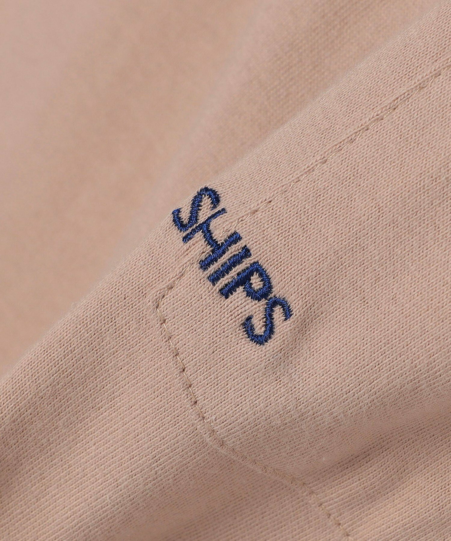 *SHIPS: マイクロ SHIPSロゴ ポケット Tシャツ